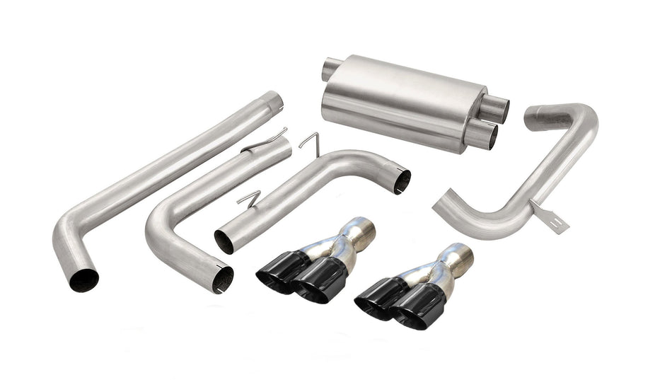 3.0 Inch Cat-Back Sport Dual Exhaust Black 3.5 Inch Tips 98-02 Chevy Camaro SS/Z28/Pontiac Firebird LS1 V8 Stainless Steel
