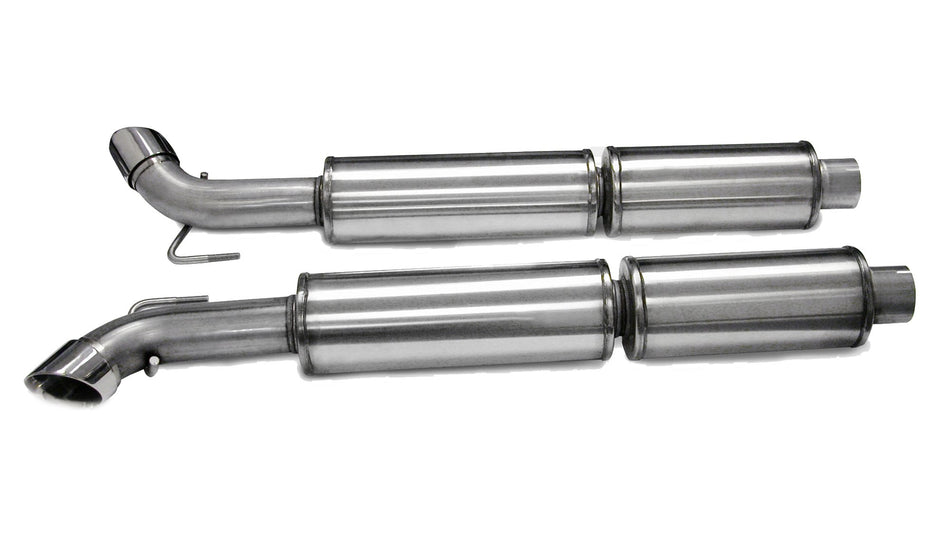 3.0 Inch Cat-Back Sport Dual Side Exit Exhaust 3.0 Inch Polished Tips (3.0 Inch Cat Inlet) 2003-10 Dodge Viper 8.3L V10 Stainless Steel