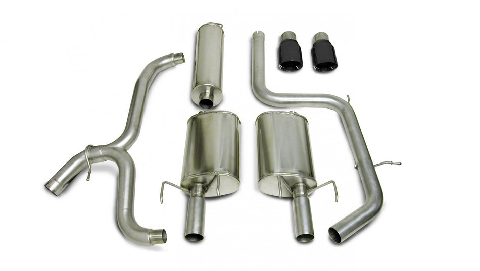 3.0 Inch Cat-Back Sport Single Exhaust 4.0 Inch Black Tip 2004 Pontiac GTO 5.7L V8 Stainless Steel
