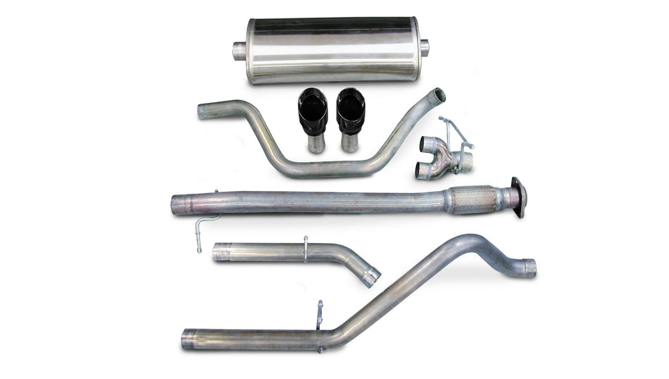 3.0 Inch Cat-Back Sport Single Exhaust 4.0 Inch Black Tip 07-08 Silverado Sierra 143.5 Inch Wheelbas