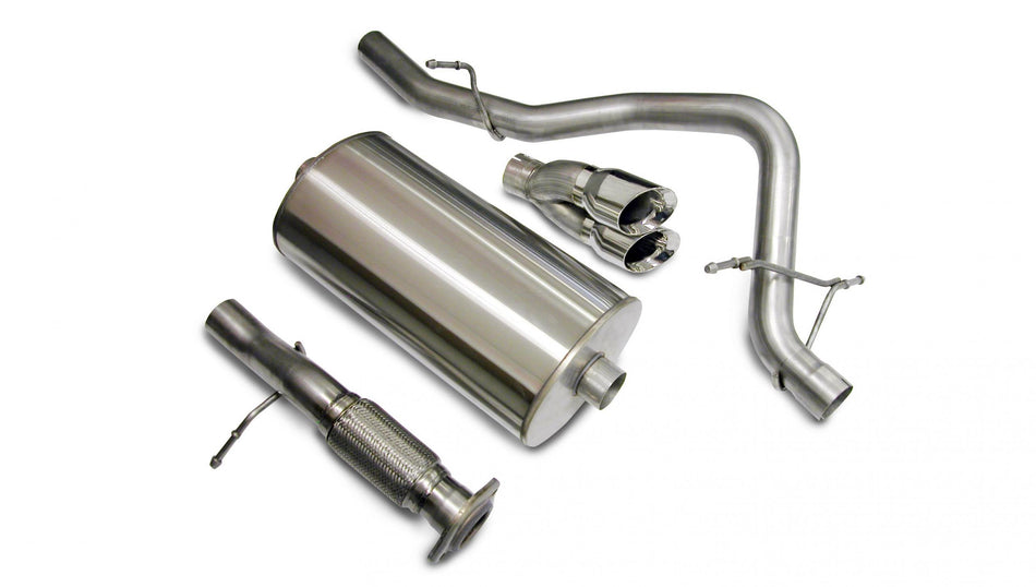 3.0 Inch Cat-Back Sport Single Rear Exhaust 4.0 Inch Polished Tips 07-08 Chevy Tahoe/GMC Yukon 5.3L V8 Stainless Steel
