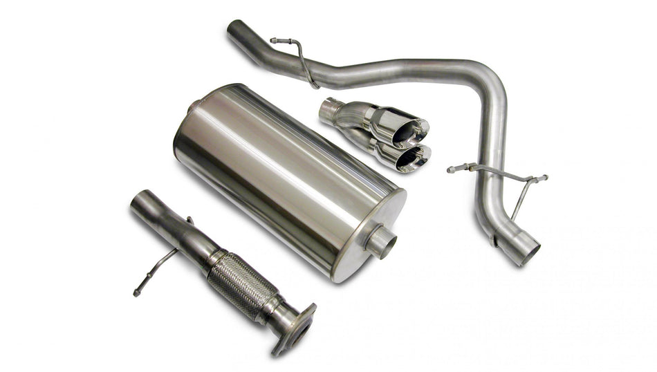 3.0 Inch Cat-Back Touring Single Side Exhaust 4.0 Inch Polished Tips 07-08 Chevy Tahoe GMC Yukon 5.3