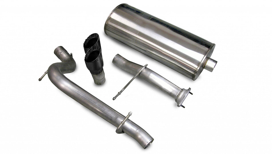 3.0 Inch Cat-Back Sport Single Rear Exhaust 4.0 Inch Black Tips 07-08 Hummer H2 6.0L 6.2L V8 Stainle