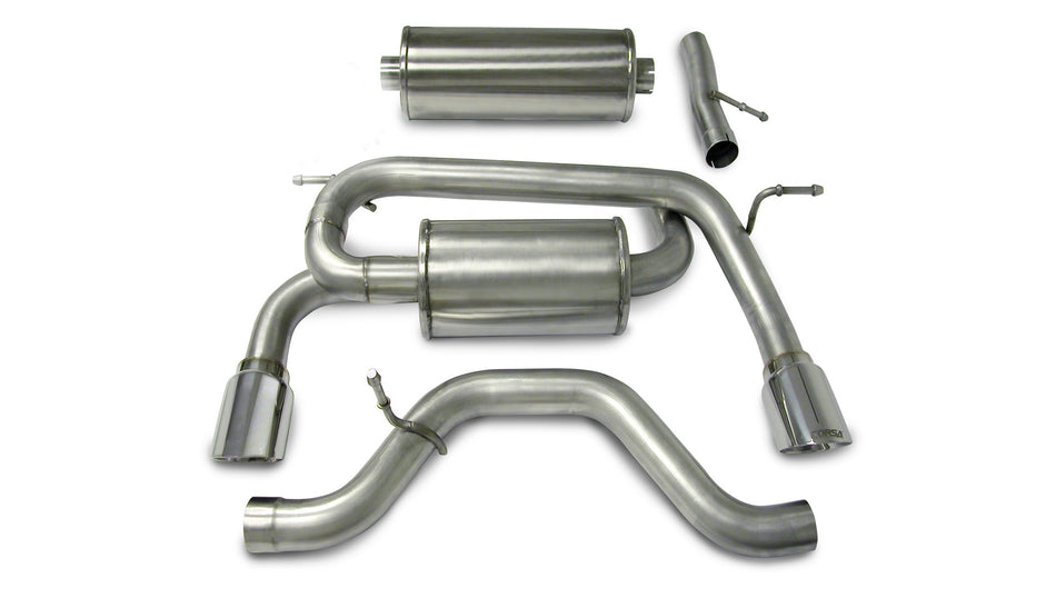3.0 Inch Cat-Back Sport Dual Rear Exhaust 4.0 Inch Polished Tips 06-08 Hummer H3 3.5L/3.7L I-5 Engines Stainless Steel