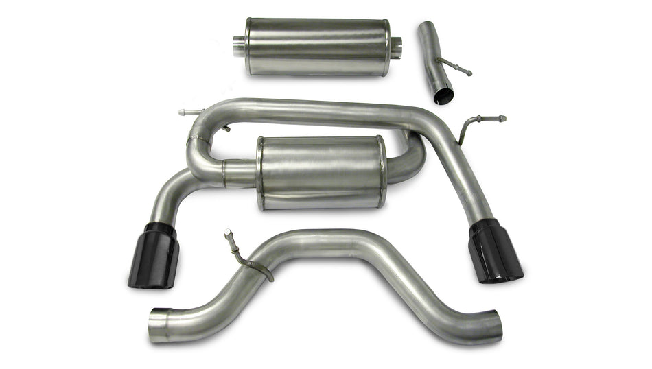 3.0 Inch Cat-Back Sport Dual Rear Exhaust 4.0 Inch Black Tips 06-08 Hummer H3 3.5L 3.7L I-5 Engines