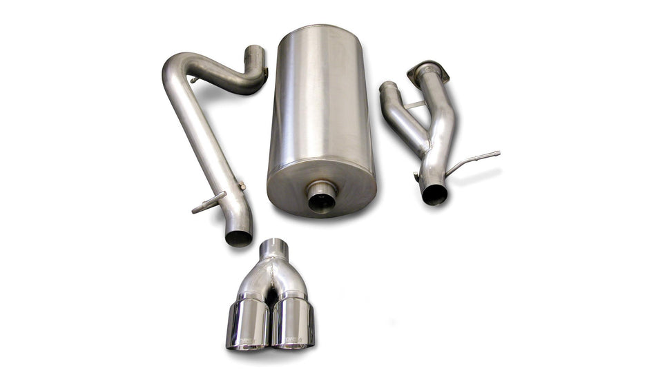 3.0 Inch Cat-Back Sport Single Rear Exhaust 4.0 Inch Polished Tips 03-06 Hummer H2 6.0L V8 Stainless Steel