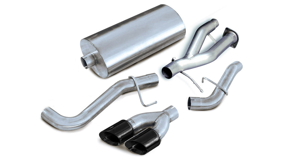 3.0 Inch Cat-Back Sport Single Side Exhaust 4.0 Inch Black Tips 00 Chevy Tahoe GMC Yukon 4.8L 5.3L V