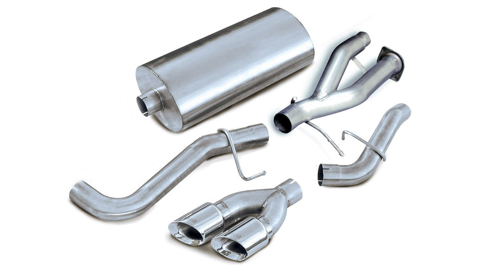 3.0 Inch Cat-Back Sport Single Side Exhaust 4.0 Inch Polished Tips 00 Chevy Tahoe GMC Yukon 4.8L 5.3