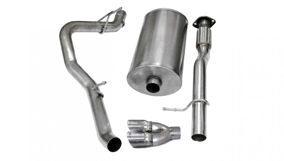 3.0 Inch Cat-Back Sport Single Side Exhaust 4.0 Inch Polished Tips 07-08 Chevy Avalanche/Suburban GMC Yukon XL 5.3L/6.0L V8 Stainless Steel