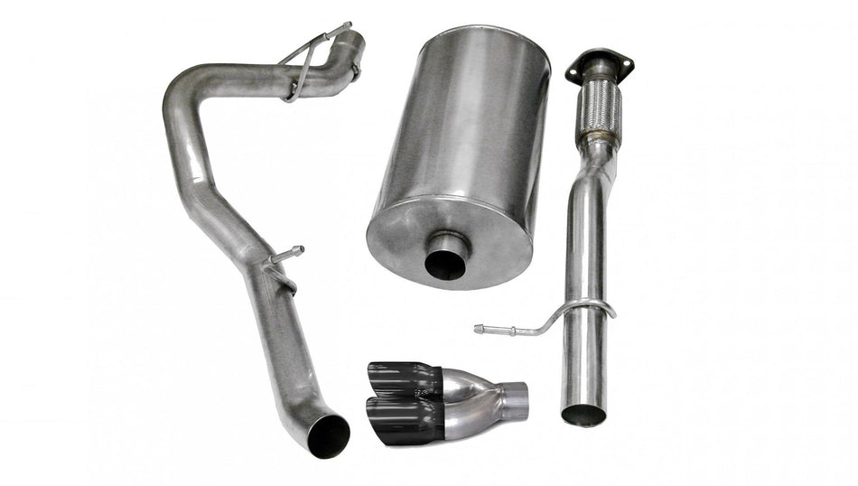 3.0 Inch Cat-Back Touring Single Side Exhaust 4.0 Inch Black Tips 07-08 Chevy Avalanche Suburban GMC
