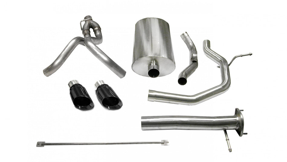 3.0 Inch Cat-Back Sport Dual Rear Exhaust 4.0 Inch Black Tips 2003-06 Chevy SSR 143.5 Inch Wheelbase