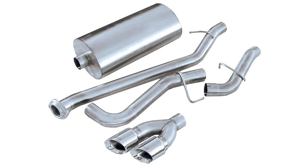 3.0 Inch Cat-Back Sport Single Side Exhaust 4.0 Inch Polished Tips 99-06 Silverado Sierra 133.0 Inch