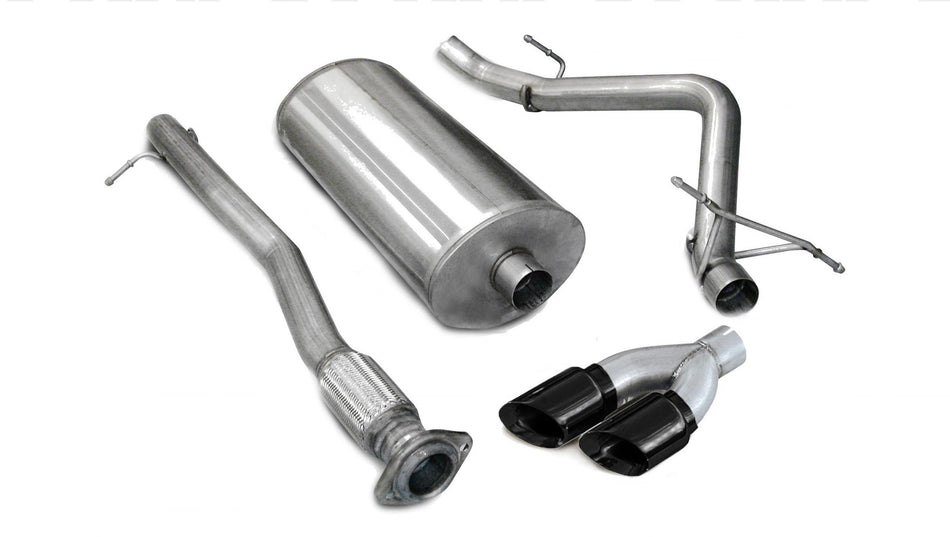 3.0 Inch Cat-Back Touring Single Side Exhaust 4.0 Inch Black Tips 07-08 Silverado Sierra 143.5 Inch