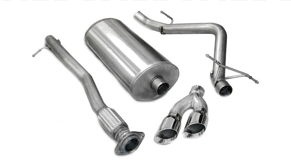 3.0 Inch Cat-Back Touring Single Side Exhaust 4.0 Inch Polished Tips 07-08 Silverado Sierra 143.5 In