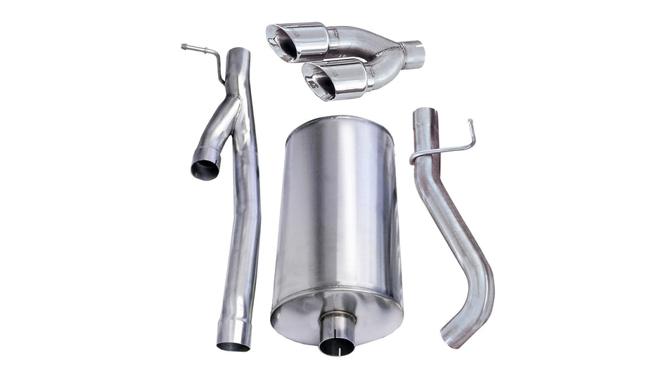 3.0 Inch Cat-Back Sport Single Side Exhaust 4.0 Inch Polished Tips 03-06 Silverado Sierra 2500 143.5