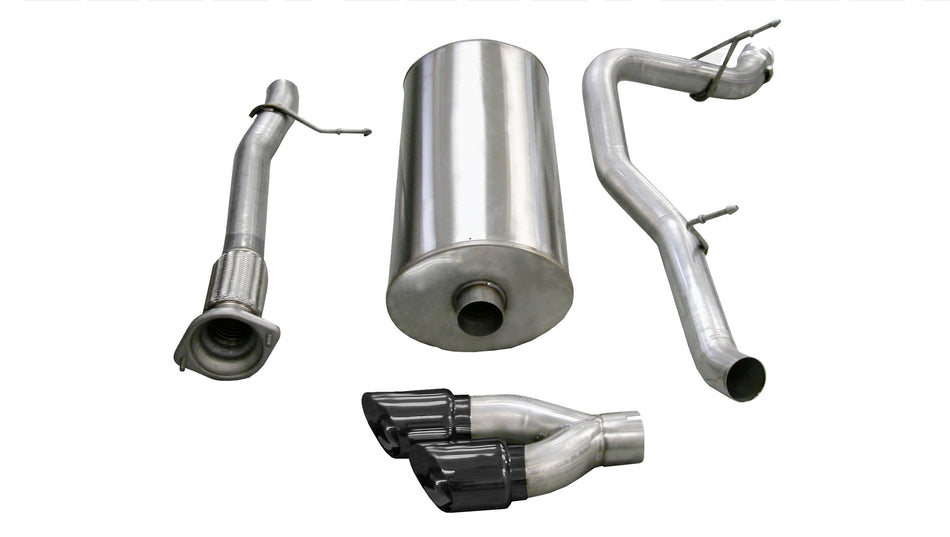 3.0 Inch Cat-Back Sport Single Side Exhaust 4.0 Inch Black Tips 07-10 Cadillac Escalade ESV EXT GMC