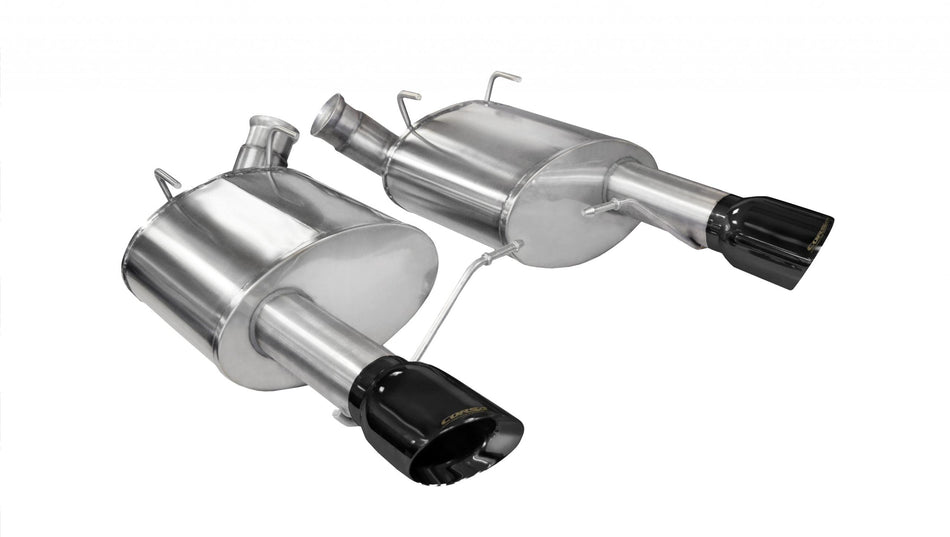 3.0 Inch Axle-Back Sport Dual Exhaust Black 4.0 Inch Tips 11-14 Mustang GT 11-13 Boss 302 5.0L Stain