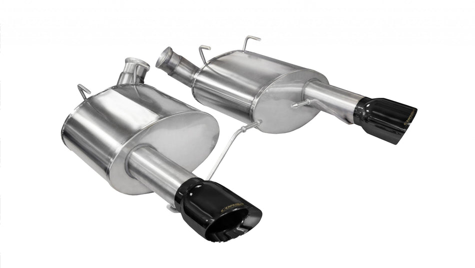 3.0 Inch Axle-Back Xtreme Dual Exhaust Black 4.0 Inch Tips 11-14 Mustang GT/11-13 Boss 302 5.0L Stainless Steel