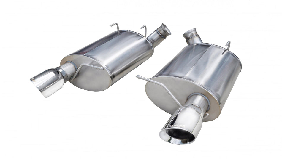 3.0 Inch Axle-Back Sport Dual Exhaust Polished 4.0 Inch Tips 11-12 Mustang Shelby GT500 5.4L Stainless Steel