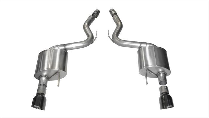 3.0 Inch Axle-Back Sport Dual Exhaust Black 4.5 Inch Tips 15-17 Mustang GT Fastback 5.0L Stainless Steel