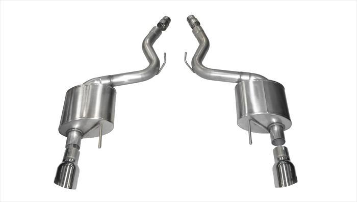 3.0 Inch Axle-Back Sport Dual Exhaust Polished 4.5 Inch Tips 15-17 Mustang GT Fastback 5.0L Stainles