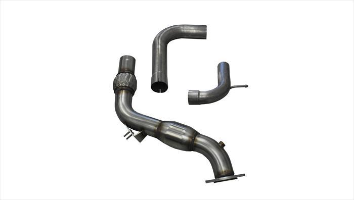 3.0 Inch Exhaust Downpipe w/ 200 Cell Cat And Adapter To 3.0 Inch Cat-Back 15-17 Mustang Fastback EcoBoost 2.3T