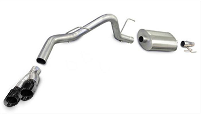 3.0 Inch Cat-Back Sport Single Side Exit Exhaust 4.0 Inch Black Tips 11-14 Ford F150 EcoBoost 3.5L V6 144.5/156.5/163.1 Inch Wheelbase Stainless Steel