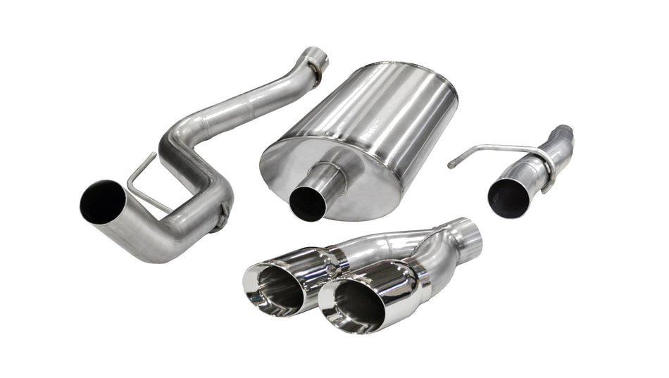 3.0 Inch Cat-Back Sport Single Side Exit Exhaust 4.0 Inch Polished Tips 11-14 Ford F150 5.0L V8 144.5/156.5/163.1 Inch Wheelbase Stainless Steel