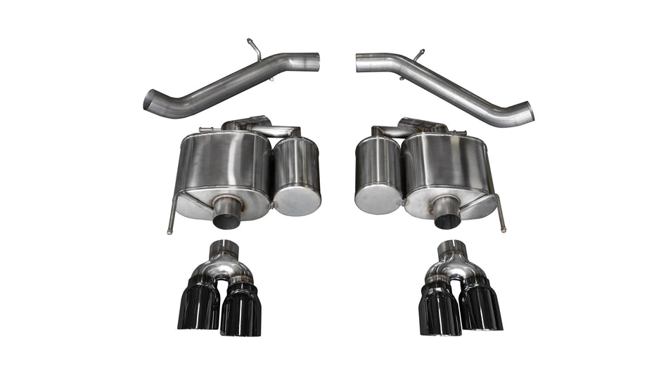 3.0 Inch Axle-Back Sport Dual Exhaust 4.0 Inch Black Tips 16-Present Cadillac ATS-V 3.6L Turbo V6 Stainless Steel Corsa Performance