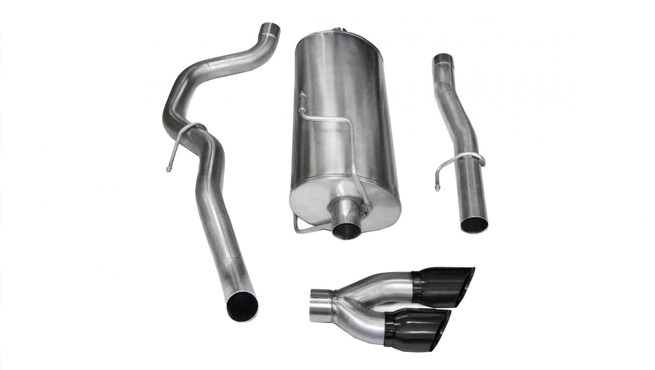 3.0 Inch Cat-Back Sport Single Side Exit Exhaust 4.0 Inch Black Tips 10-13 Dodge Ram 2500 Reg Cab Lo