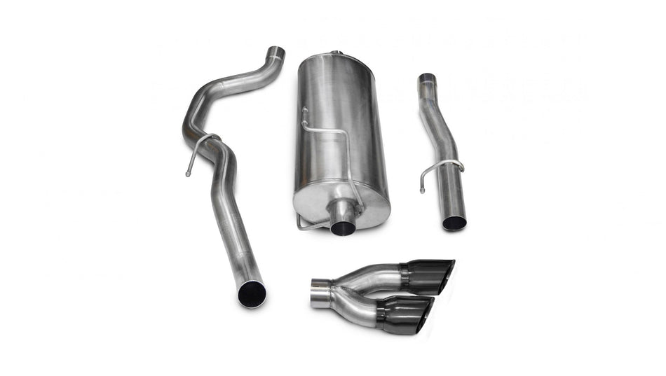 3.0 Inch Cat-Back Sport Single Side Exit Exhaust 4.0 Inch Black Tips 10-13 Dodge Ram 2500 Crew Cab L