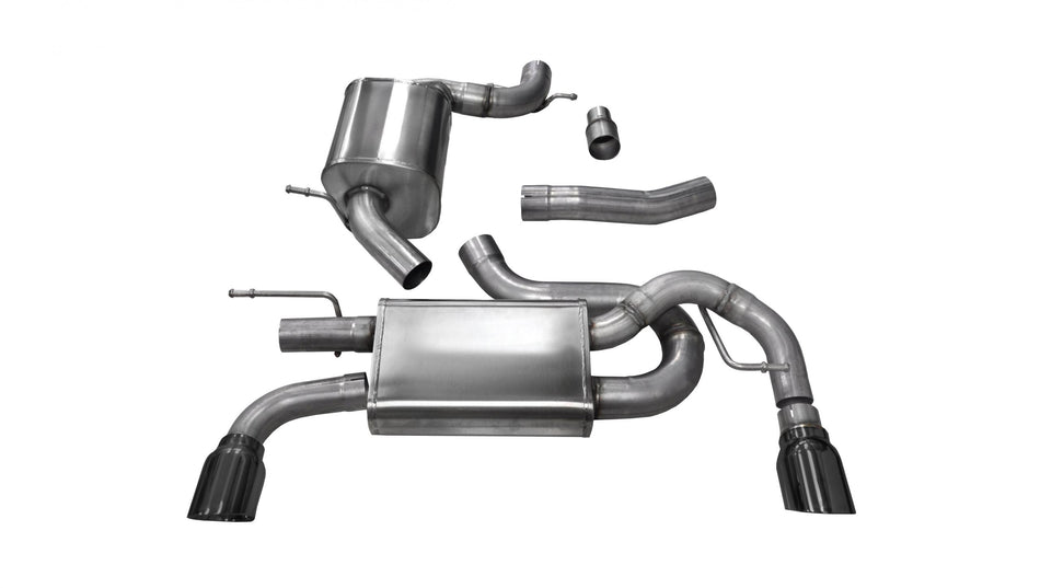 3.0 Inch Cat-Back Touring Dual Rear Exhaust 4.0 Inch Black Tips 10-14 Volkswagen GTI Mk6 2.0T Stain