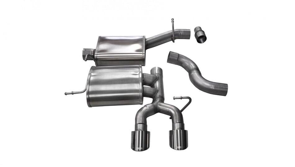 3.0 Inch Cat-Back Sport Dual Center Rear Exhaust 4.0 Inch Polished Tips 10-14 Volkswagen Golf R Mk6