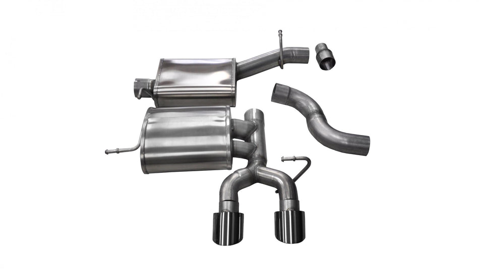 3.0 Inch Cat-Back Sport Dual Center Rear Exhaust 4.0 Inch Black Tips 10-14 Volkswagen Golf R Mk6 2.0