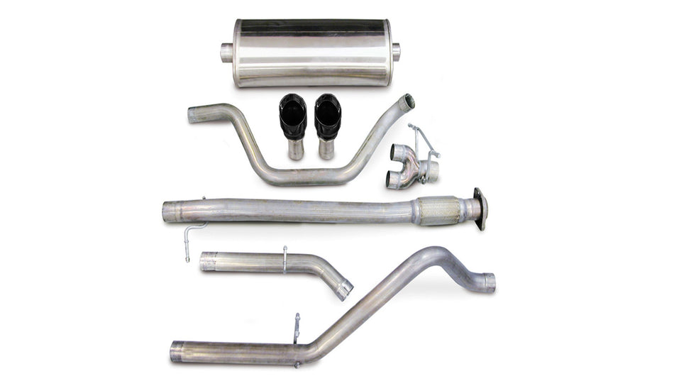 3.0 Inch Cat-Back Sport Dual Rear Exhaust 4.0 Inch Black Tips 10 Silverado Sierra Denali 1500 6.2L V