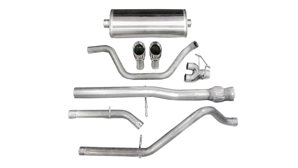 3.0 Inch Cat-Back Sport Dual Rear Exhaust 4.0 Inch Polished Tips 11-13 Silverado Sierra Denali 1500