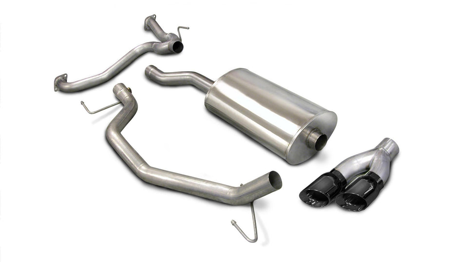 3.0 Inch Cat-Back Sport Single Side Exit Exhaust 4.0 Inch Black Tips 07-15 Nissan Titan King Crew Ca