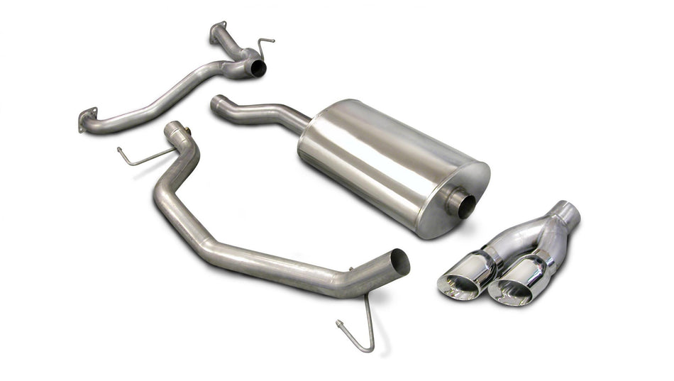 3.0 Inch Cat-Back Sport Single Side Exit Exhaust 4.0 Inch Polished Tips 07-15 Nissan Titan King Crew