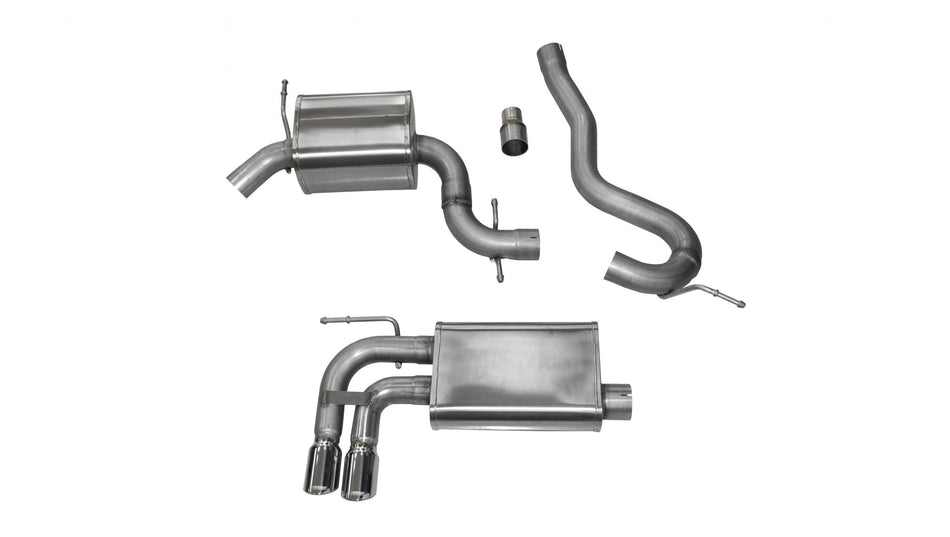 3.0 Inch Cat-Back Touring Single Rear Exhaust 3.0 Inch Polished Tips 06-09 Volkswagen Golf GTI Mk5 2
