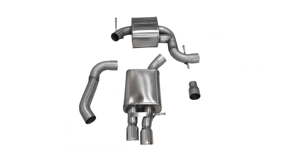 3.0 Inch Cat-Back Touring Single Rear Exhaust 3.0 Inch Polished Tips 06-10 Volkswagen Jetta GLI Mk5