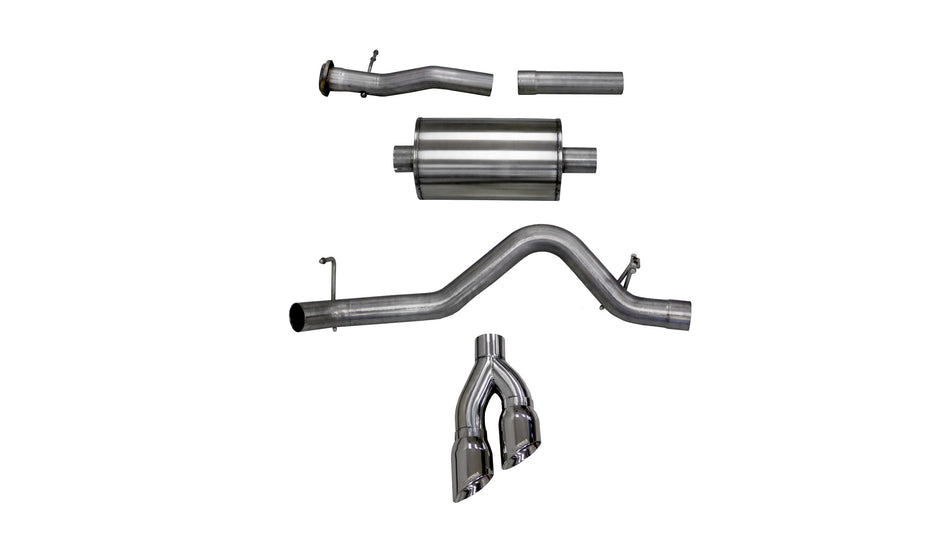 3.0 Inch Cat-Back Sport Single Side Exit Exhaust 4.0 Inch Polished Tips 17-Present Colorado/Canyon 3.6L V6 128 Inch/140.5 Inch Wheelbase Stainless Steel
