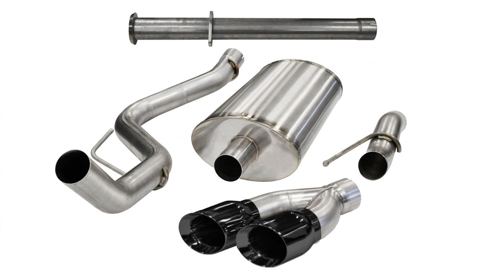 3.0 Inch Cat-Back Xtreme Single Side Exit Exhaust 4.0 Inch Black Tips 11-14 Ford F150 Raptor 6.2L V8 133.0 Inch Wheelbase Stainless Steel