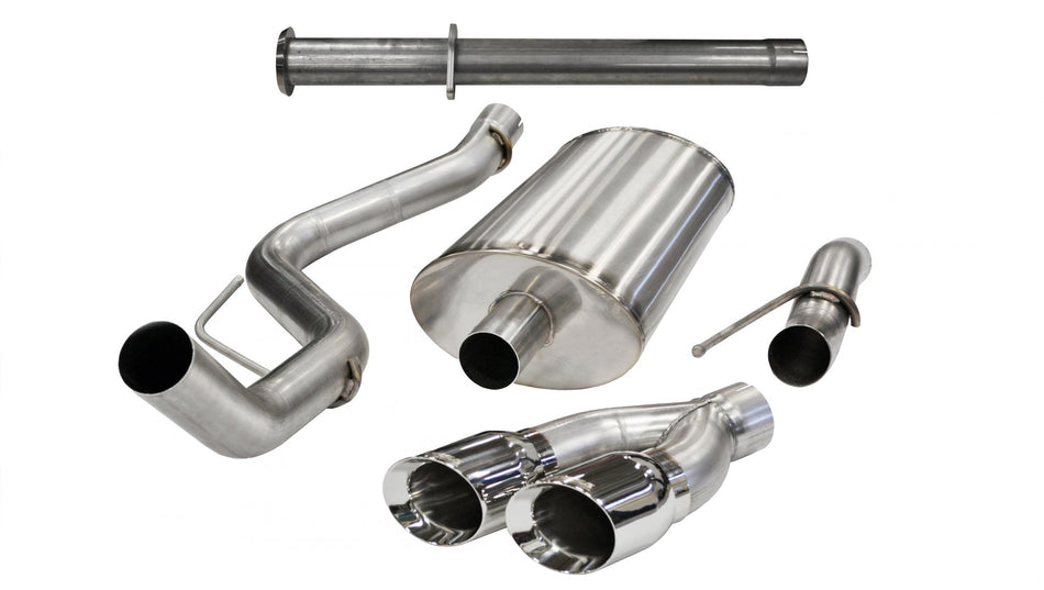 3.0 Inch Cat-Back Xtreme Single Side Exit Exhaust 4.0 Inch Polished Tips 11-14 Ford F150 Raptor 6.2L V8 133.0 Inch Wheelbase Stainless Steel