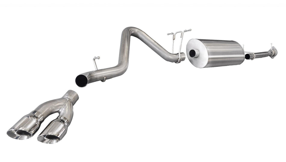 3.0 Inch Cat-Back Sport Single Side Exit Exhaust 4.0 Inch Polished Tips 11-14 Silverado Sierra 2500