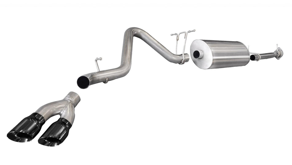 3.0 Inch Cat-Back Sport Single Side Exit Exhaust 4.0 Inch Black Tips 11-14 Silverado Sierra 2500 Cre