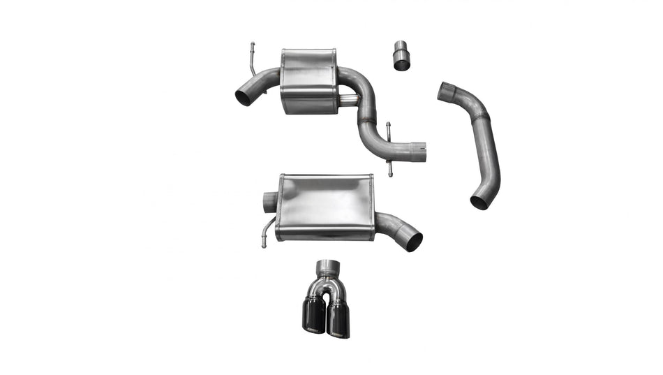 3.0 Inch Cat-Back Touring Single Rear Exhaust 3.0 Inch Black Tips 11-14 Volkswagen Jetta GLI Mk6 2.0
