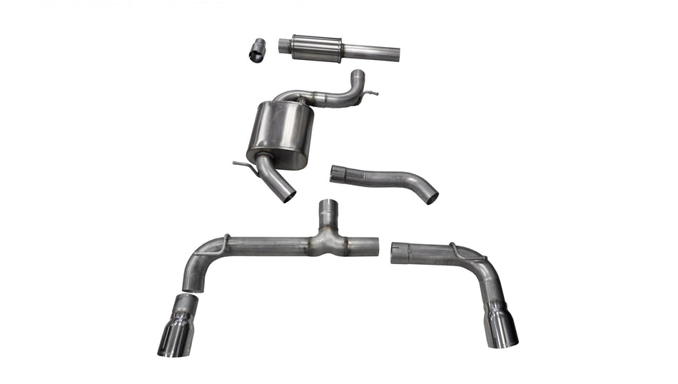 3.0 Inch Cat-Back Sport Dual Rear Exhaust 4.0 Inch Polished Tips 14-Present Volkswagen Golf GTI Mk7