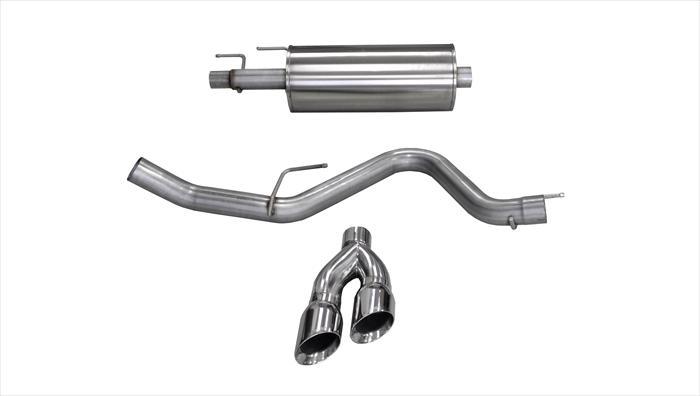 3.0 Inch Cat-Back Sport Single Side Exit Exhaust 4.0 Inch Polished Tips 15-Present Ford F150 EcoBoost 3.5L V6 T/2.7L T SuperCab/SuperCrew 145/156.8/163.7 Inch WB Stainless Steel