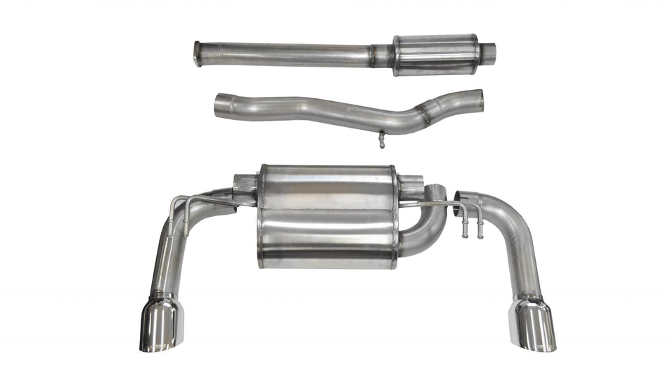 3.0 Inch Cat-Back Sport Dual Rear Exhaust 4.5 Inch Polished Tips 08-15 Mitsubishi Evolution X Sedan