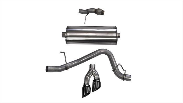 3.0 Inch Cat-Back Sport Single Side Exhaust 4.0 Inch Black Tips 15-Present Chevy Tahoe/GMC Yukon 1500 5.3L V8 Stainless Steel